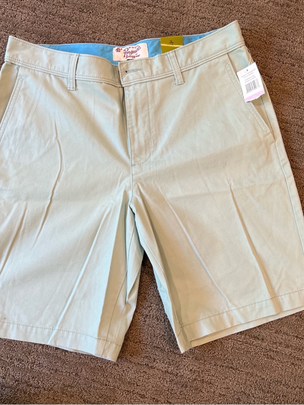 Men's Light Sage penguin Shorts - Classic Casual Wear